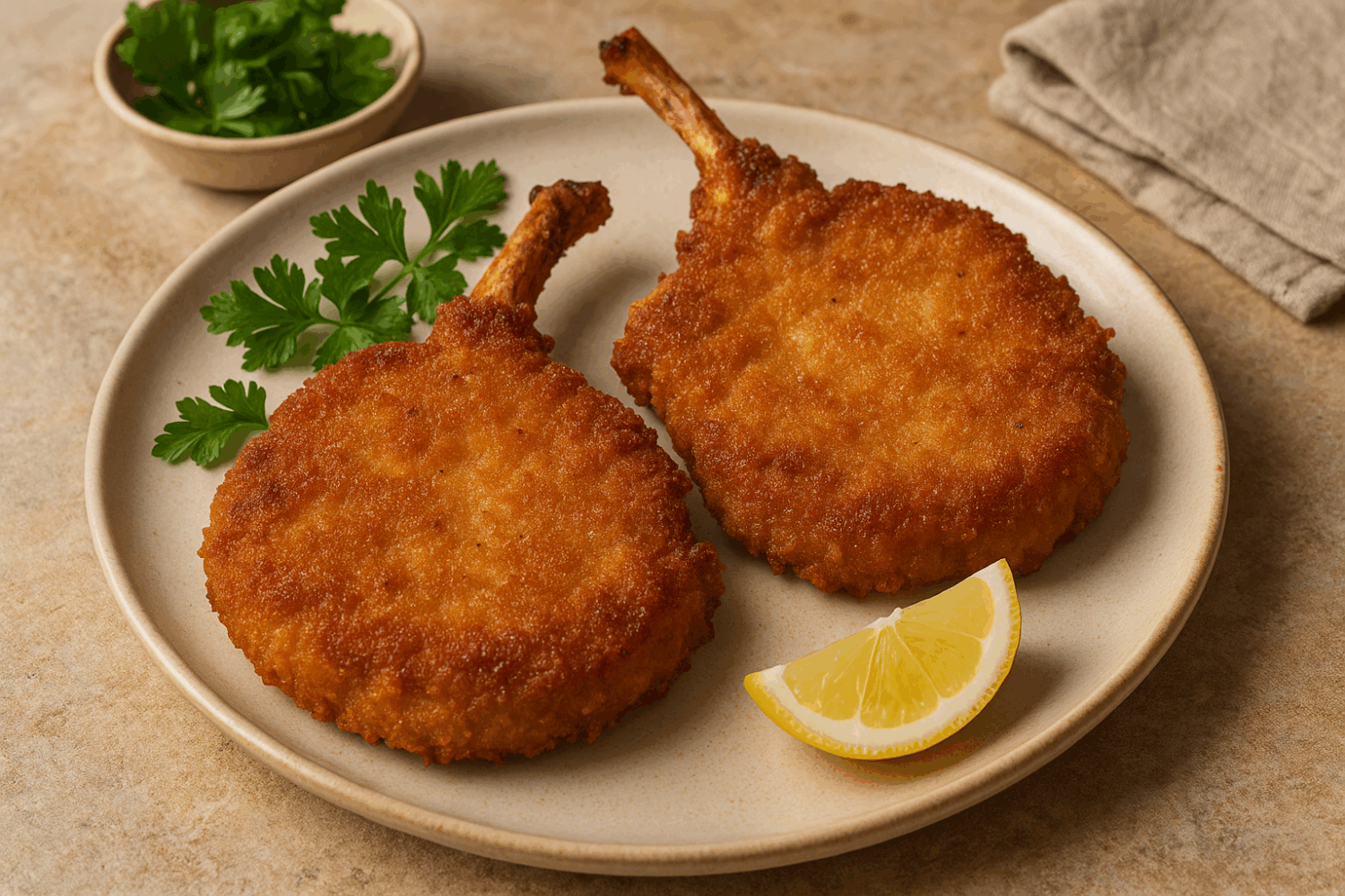 Costolette alla Valdostana (Staffed Veal Chops with Fontina Cheese)